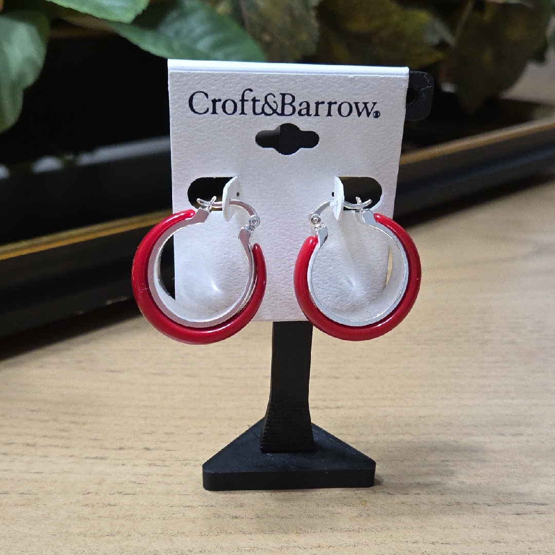 Croft & Barrow Bold Red Hoop Earrings